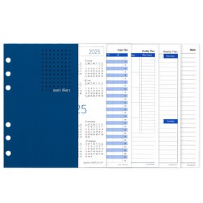 마뜨 A5 25절 6공 바인더 리필 속지 15x21cm N94111, 25절다이어리속지, 1권