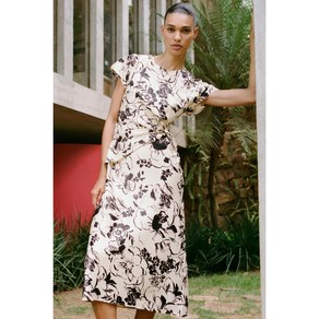 ZARA 자라 새틴 프린트 미디 원피스 2328651 2328651
