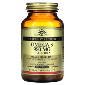 Solga 오메가3 EPA & DHA 트리플 스트렝스 950mg 소프트젤 50정, Solga 오메가3 EPA & DHA 트..., 1개