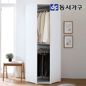 동서가구 퓨어 드레스룸 코너장 DF636450, 화이트