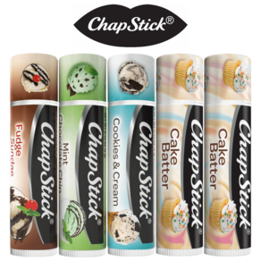 [미국직배]ChapStick 챕스틱 아이스크림 + 케이크버터 립밤 5개입 1세트, 1