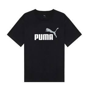 [푸마] PUMA 에센셜 투컬러 NO.1 로고 남성 반팔티 블랙 684708-01