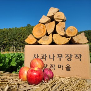 사과나무장작 미니장작 바베큐장작 벽난로장작, 캠핑용 5kg, 1개