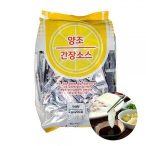 연합식품 양조 간장소스 1200g (6g x 200개) 일회용간장 미니간장 배달용 업소용, 1개, 1.2kg