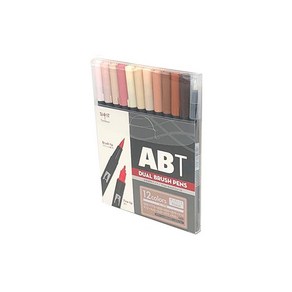 톰보연필 붓펜 듀얼 브러시펜 ABT 12색 세트 포트레이트 AB-T12CPO, 상세페이지 참조, 상세페이지 참조, 1개