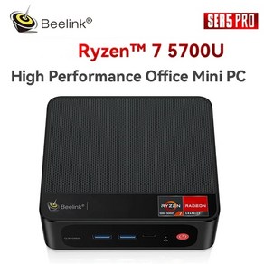 미니PC 미니컴퓨터 피씨 게이밍 게임용 고성능 Beelink SER5 프로 라이젠 7 5700U 5 5560U 윈도우 11 DDR4 16GB 500GB 와이파이 6 BT52 데스크, CHINA, 16GB 500GB + 미국, Ryzen 7 5700U, 9) Ryzen 7 5700U  16GB 500GB미국