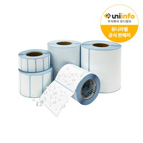 UNILABEL 유포라벨 10~100mm 바코드 롤라벨 라벨지 롤용지 라벨 프린터