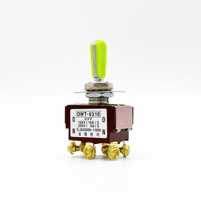 도원 토글스위치 6P 3단 DWT-6310CF 녹색 Toggle Switch, 1개