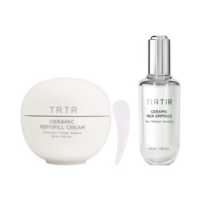 (한정)[ TRTR ] 티르티르 도자기 밀크 앰플 40ml+펩티필 크림 50ml, 1개