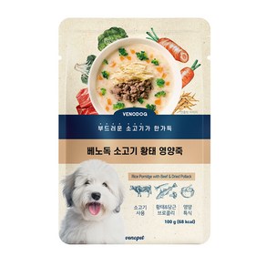 베노독 황태 영양죽 강아지간식, 소고기 황태, 100g, 1개