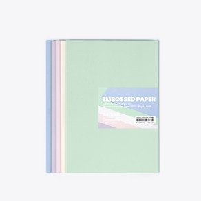 PapePhant 하이퀄리티지 5컬러 엠보싱 색지(5 Coloed Embossed Pape)(레이드), 90g A4 100매