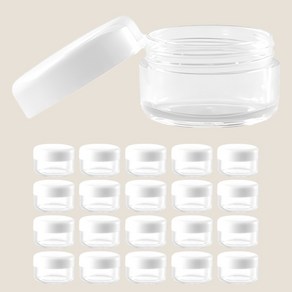 공병랩 화장품 공병 소분 용기 안전인증 15g, 20개, 화이트