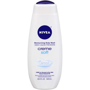 NIVEA Cème 소프트 모이스처라이징 바디 워시 - 건조한 피부를 위한 신선한 향 - 499.8ml 16.5온스 병, 1개, 500ml