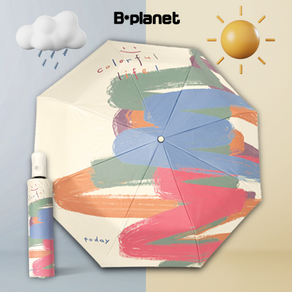 비플래닛 3단 예쁜 암막 자동 우산 양산 우양산 경량 원터치 접이식 자외선차단 양우산