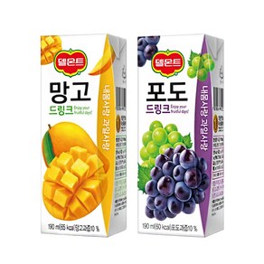 델몬트 포도190ml 24팩+망고 190ml 24팩 세트