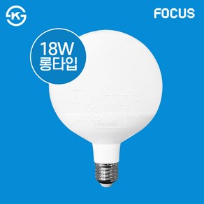 포커스 LED 볼전구 G125 18W E26, 롱타입, 주광색, 1개