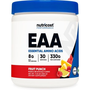 뉴트리코스트 EAA 이에이에이 BCAA 함유 330g 필수 아미노산 보충제 후르츠펀치, 3개