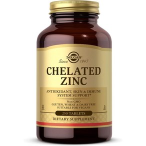 Solgar Chelated Zinc 솔가 킬레이트 아연 타블렛 250개입