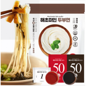 해초미인 두부면 +비빔소스+메밀소바소스+김스프, 180g, 1세트