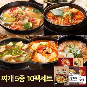 [시집가는농산] 5종10팩세트김치찌개2종된장찌개콩비지청국장, 단품, 380g