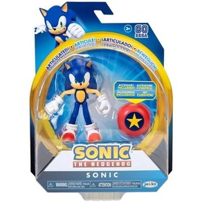 Sonic The Hedgehog 10.2cm4인치 관절형 액션 피규어 컬렉션 스타 스프링이 있는 소닉 177338, 1개