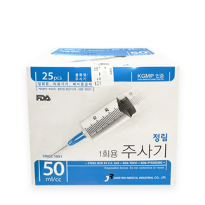 정림 일회용주사기 50cc 21G 32mm (1-1/4인치) 25개입, 1개