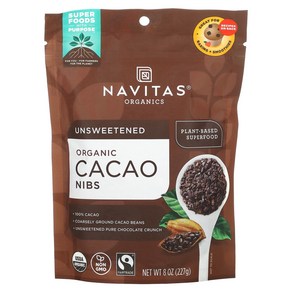 Navitas Organics 나비타스 오가닉스 유기농 카카오 닙스 227g 8oz