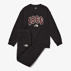 [국내매장판] 노스페이스 키즈 1966 로고 스웻 세트 K S LOGO SWEAT SET #여행활동용 #일상용 #조거핏 NM5MP54S