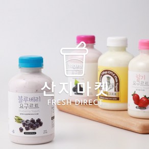 [산지마켓]임실 이플목장 천연 블루베리 요구르트 국산원유100%, 4개, 500ml