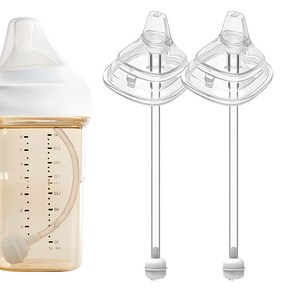순수아 헤겐 젖병 전용 호환 젖병빨대 젖병손잡이, 스파우트 추형 2세트(헤겐 호환)+솔1, 1세트