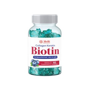 Collagen Keratin Biotin Gummies Melli for Hair Skin & Nails Vitamins for Hair Loss