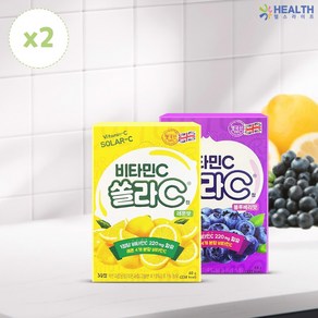 헬스라이프 고려은단 쏠라C 30정 x 2개 레몬 블루베리 츄어블 캔디 쏠라씨 비타민 H, 블루베리맛