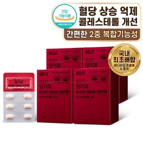 웰릿 당키퍼 올바른 혈당관리의 시작 바나바잎추출물 홍국 콜레스테롤 건강, 60정, 4개