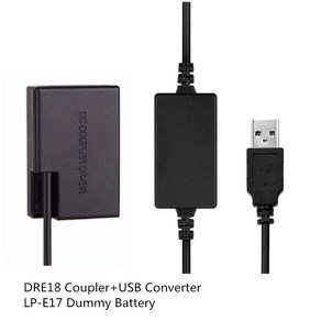 R8 R10 R50 키스 8000D EOS Rebel T6i 800D 9000D 카메라용 더미 배터리 DC 5V USB 컨버터 포함, 1.USB Couple, 1개