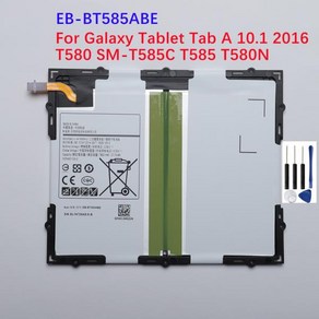 삼성 갤럭시 태블릿 EB-BT585ABE 교체 배터리 탭 A 10.1 2016 T580 SM-T585C T585 T580N 7800mAh, 한개옵션0, 1개