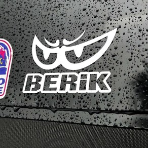 베릭 로고 스티커 BERIK 오토바이 차량용 스티커, S, 1개, 블랙