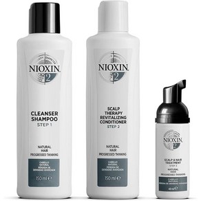 Nioxin 니옥신 시스템 2 내추럴 헤어 프로그레스드 티닝 헤어 케어 3종 세트, 1개