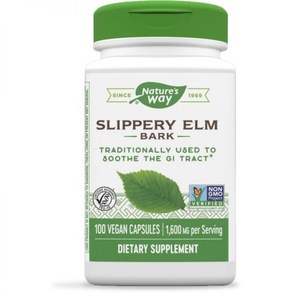 Natue's Way Slippey Elm Bak Taditional Suppot to Soothe GI Tact 100 Count 723594, 1개, 100정