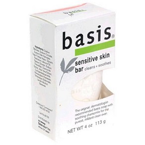 Basis 민감성 피부 바 세척 + 진정 118.3ml4온스 192411, 113g, 1개