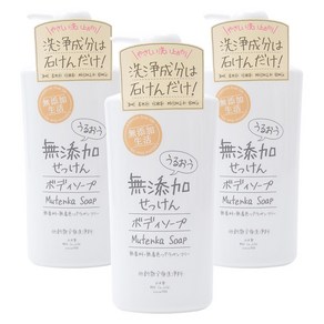 Mutenka Seikatsu 맥스 우루오우 바디 솝, 3개, 500ml