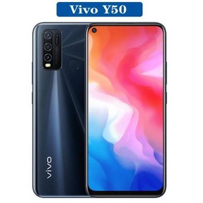 Vivo Y50 휴대폰 글로벌 펌웨어 스냅드래곤 665 옥타 코어 6.53 인치 5000mAh 8GB RAM 128GB ROM 16., 02 black