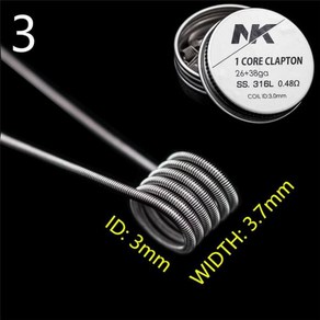 SS316L Kanthal A1 프리빌트 코일 TC/VW 모드 DIY 저항 가열 와이어 스태거 외계인 융합 MTL 클랩튼 박스당, 03 3. 316L 26-38ga, 1개