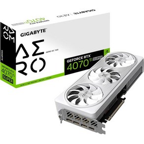 기가바이트 Gigabyte 지포스 RTX 4070 Ti Supe AERO OC 16G 그래픽 카드 윈드포스 팬 3배 16, 1개