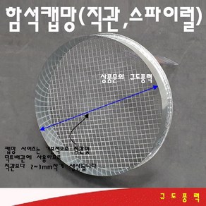 [규도풍력] 덕트 자재 연통 철망캡 망캡 캡철망 캡망 닥트 배관 부속 후렉시블 연결 스파이럴 함석 부속, 1개