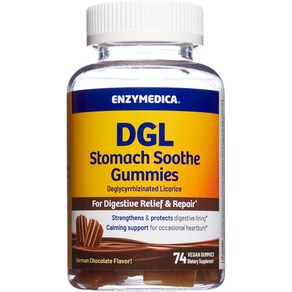 Enzymedica 엔자이메디카 DGL 구미 74정 Gummies 74 ct