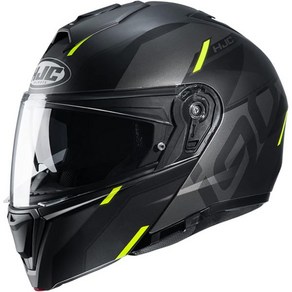 HJC HELMETS i90 Aventa HJH222 BLACKWHITE S 오토바이 헬멧 시스템 풀 페이스 오픈 환기 내부 설치, black / yellow, S