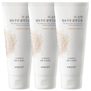 에네스티 더 순한 쌀&우유 클렌징폼, 140ml, 3개