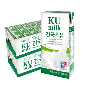 건국우유 멸균우유 200ml x 48팩