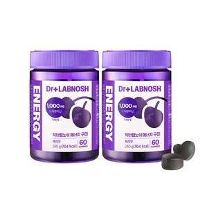 닥터랩노쉬 에너지 구미 체리맛 60정, 240g, 2개