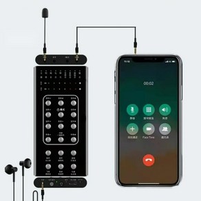 음성변조기 실시간 목소리 변환기 여성 남성, 애플 헤드폰 + 라발리에 마이크